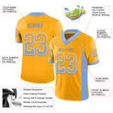 Custom Gold Powder Blue-White Drift Fashion Football Jersey