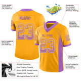 Custom Gold Medium Purple-White Drift Fashion Football Jersey