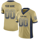 Custom Vegas Gold Navy-White Drift Fashion Football Jersey