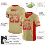 Custom Vegas Gold Red-White Drift Fashion Football Jersey