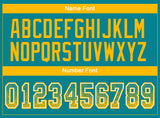 Custom Teal Gold-White Drift Fashion Football Jersey