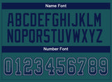 Custom Midnight Green Navy-Gray Drift Fashion Football Jersey