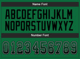 Custom Kelly Green Black-Gray Drift Fashion Football Jersey