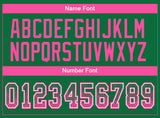 Custom Kelly Green Pink-White Drift Fashion Football Jersey