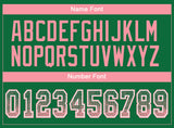 Custom Kelly Green Medium Pink-White Drift Fashion Football Jersey