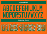 Custom Orange Kelly Green-White Drift Fashion Football Jersey