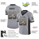 Custom Gray Black-Old Gold Drift Fashion Football Jersey