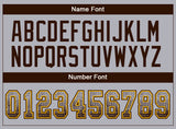 Custom Gray Brown-Gold Drift Fashion Football Jersey