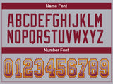 Custom Gray Crimson-Gold Drift Fashion Football Jersey
