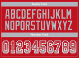 Custom Red Gray-White Drift Fashion Football Jersey