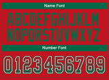 Custom Red Kelly Green-White Drift Fashion Football Jersey