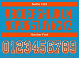 Custom Panther Blue Orange-White Drift Fashion Football Jersey
