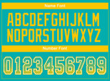 Custom Aqua Yellow-White Drift Fashion Football Jersey