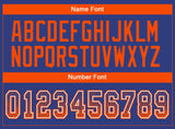 Custom Royal Orange-White Drift Fashion Football Jersey