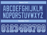 Custom Royal Light Blue-White Drift Fashion Football Jersey