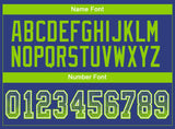 Custom Royal Neon Green-White Drift Fashion Football Jersey