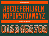 Custom Green Orange-White Drift Fashion Football Jersey