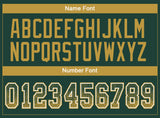 Custom Green Old Gold-White Drift Fashion Football Jersey