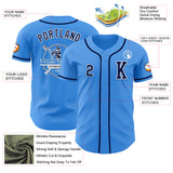 Custom Electric Blue Navy-White Authentic Baseball Jersey