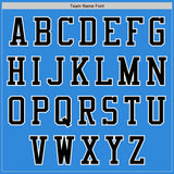 Custom Electric Blue Black-White Authentic Baseball Jersey