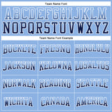 Custom Stitched Light Blue Navy-White Fade Fashion Arrow Sports Pullover Sweatshirt Hoodie