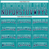 Custom Stitched Teal Navy-White Fade Fashion Arrow Sports Pullover Sweatshirt Hoodie
