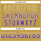 Custom Stitched Old Gold Purple-White Fade Fashion Arrow Sports Pullover Sweatshirt Hoodie