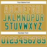 Custom Stitched Old Gold Kelly Green-White Fade Fashion Arrow Sports Pullover Sweatshirt Hoodie