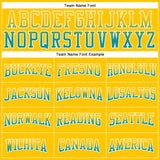 Custom Stitched Yellow Teal-White Fade Fashion Arrow Sports Pullover Sweatshirt Hoodie