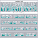 Custom Stitched Gray Teal-White Fade Fashion Arrow Sports Pullover Sweatshirt Hoodie