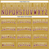 Custom Stitched Old Gold Burgundy-White Fade Fashion Arrow Sports Pullover Sweatshirt Hoodie