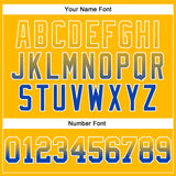 Custom Stitched Gold Thunder Blue-White Fade Fashion Arrow Sports Pullover Sweatshirt Hoodie