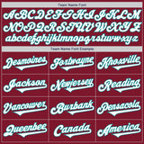 Custom Crimson White-Teal Authentic Fade Fashion Baseball Jersey