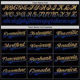 Custom Black Old Gold-Royal Authentic Fade Fashion Baseball Jersey