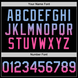 Custom Black Light Blue-Pink Authentic Fade Fashion Baseball Jersey