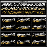Custom Black White-Old Gold Authentic Fade Fashion Baseball Jersey