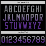 Custom Black Gray-Purple Authentic Fade Fashion Baseball Jersey