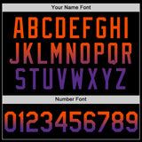 Custom Black Orange-Purple Authentic Fade Fashion Baseball Jersey