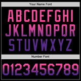 Custom Black Pink-Purple Authentic Fade Fashion Baseball Jersey