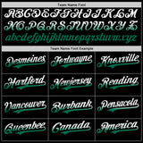 Custom Black White-Kelly Green Authentic Fade Fashion Baseball Jersey