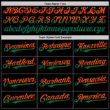 Custom Black Orange-Kelly Green Authentic Fade Fashion Baseball Jersey