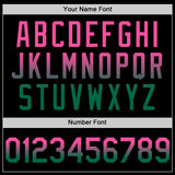 Custom Black Pink-Kelly Green Authentic Fade Fashion Baseball Jersey