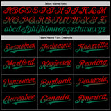 Custom Black Red-Kelly Green Authentic Fade Fashion Baseball Jersey