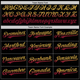 Custom Black Old Gold-Crimson Authentic Fade Fashion Baseball Jersey
