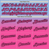 Custom Light Blue Pink-Black Fade Fashion Performance T-Shirt