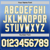 Custom Light Blue Royal-Yellow Fade Fashion Performance T-Shirt