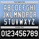 Custom Light Blue White-Black Fade Fashion Performance T-Shirt