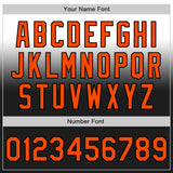 Custom White Orange-Black Authentic Fade Fashion Baseball Jersey