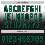 Custom White Kelly Green-Black Authentic Fade Fashion Baseball Jersey