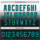 Custom White Teal-Black Authentic Fade Fashion Baseball Jersey